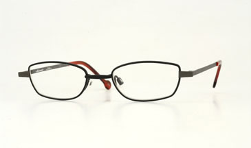 LA Eyeworks Yuma Eyeglasses, 878 Black With Charcoal