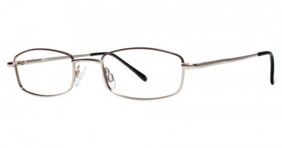 Modern Optical ASAP Eyeglasses, Brown/Silver