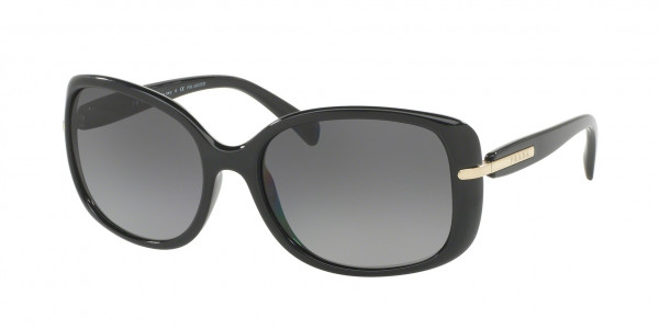 Prada PR 08OS CONCEPTUAL Sunglasses, 1AB5W1 BLACK (BLACK)